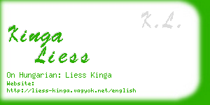 kinga liess business card